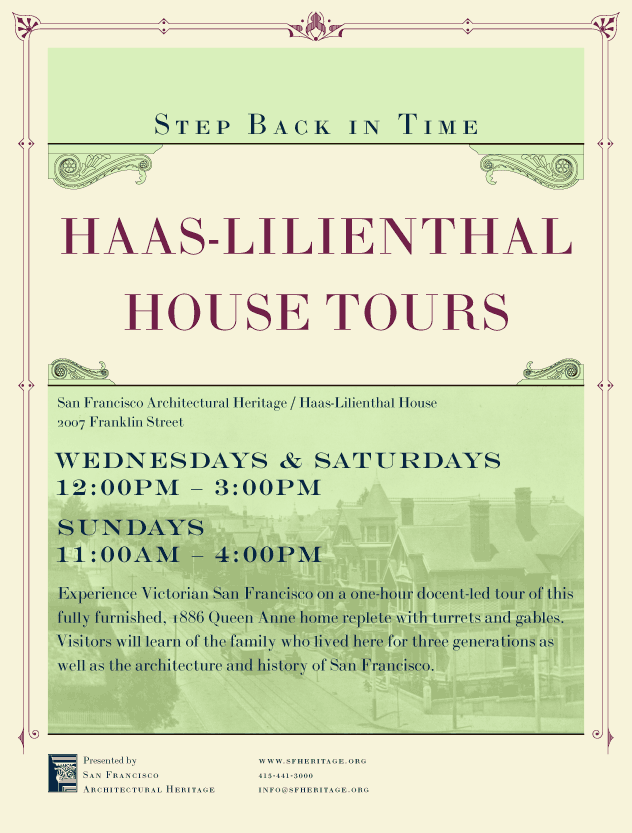 San Francisco Architectural Heritage House Tour Poster by Kyle McGuire
				