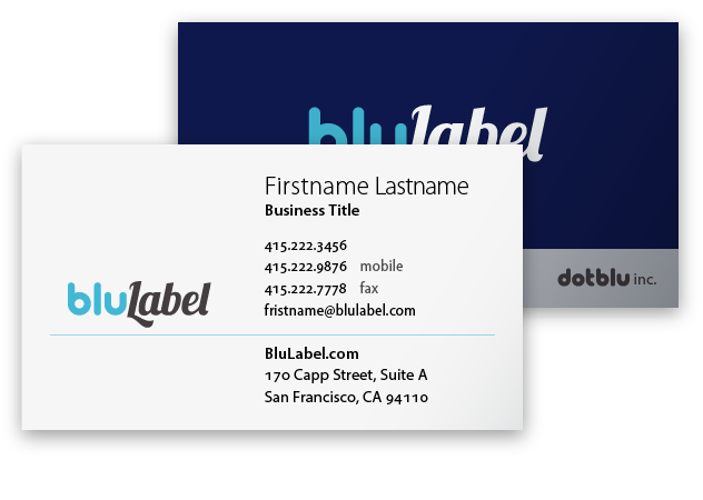 BluLabel Business Card