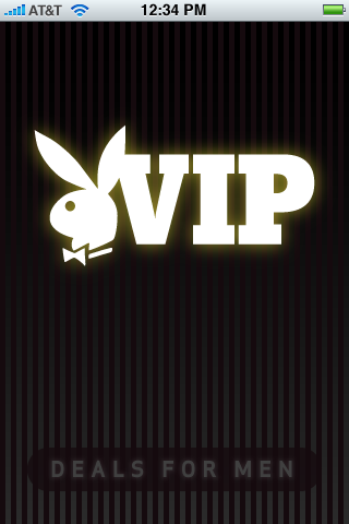 BluLabel iPhone App Playboy VIP Splashscreen
