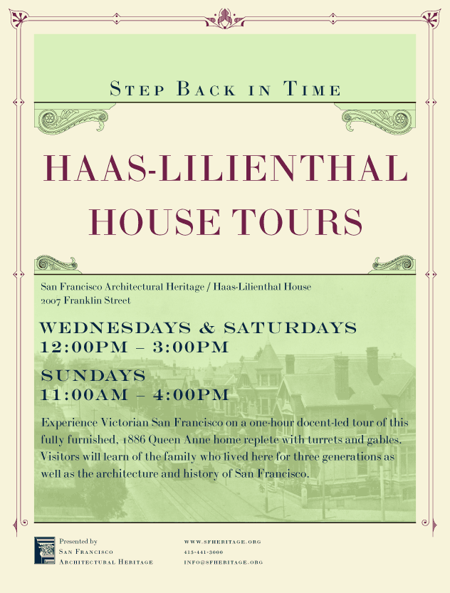 San Francisco Architectural Heritage House Tour Poster