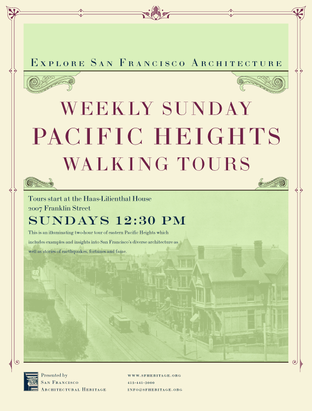 San Francisco Architectural Heritage Sunday Walks Poster